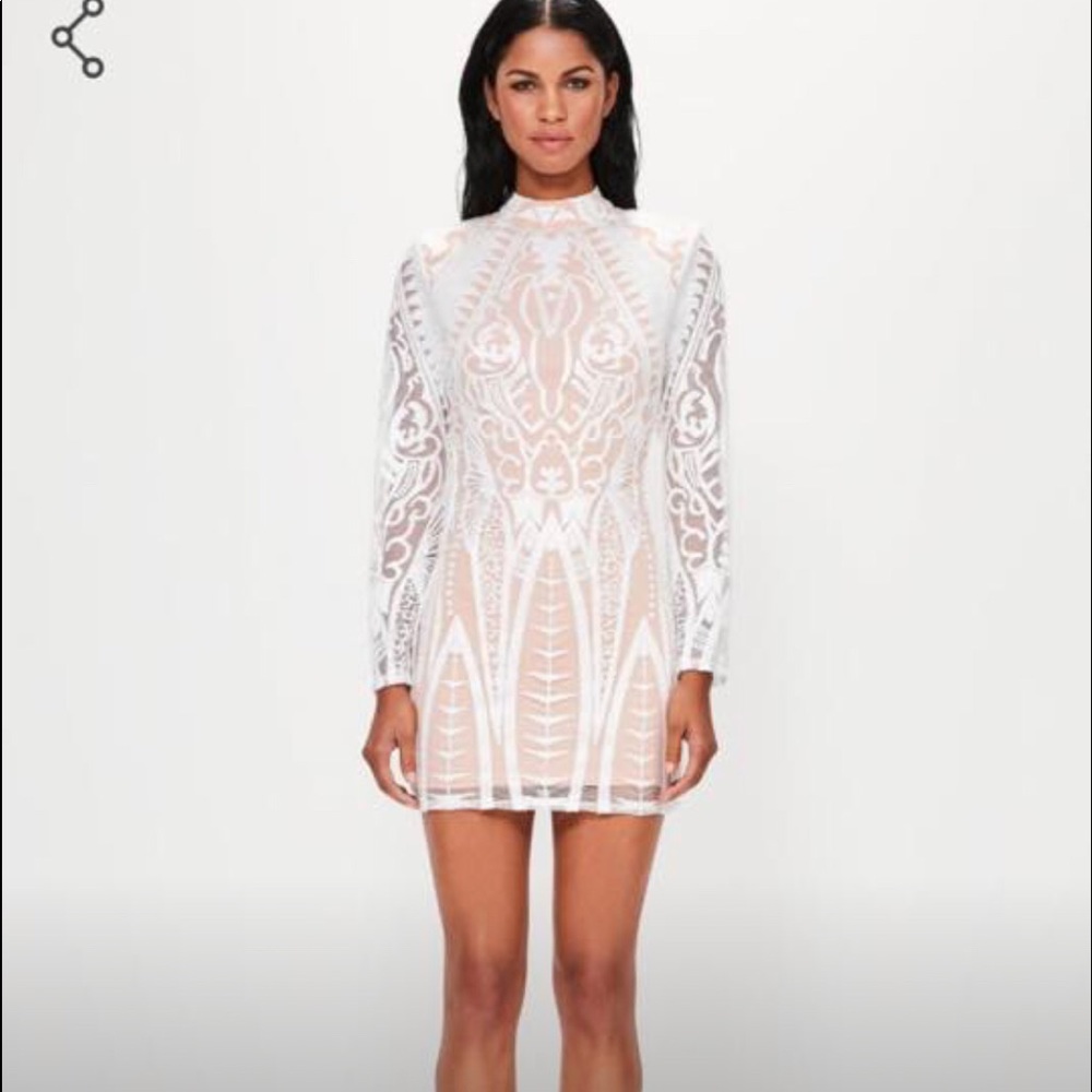 Lace high neck mini dress Sz 10